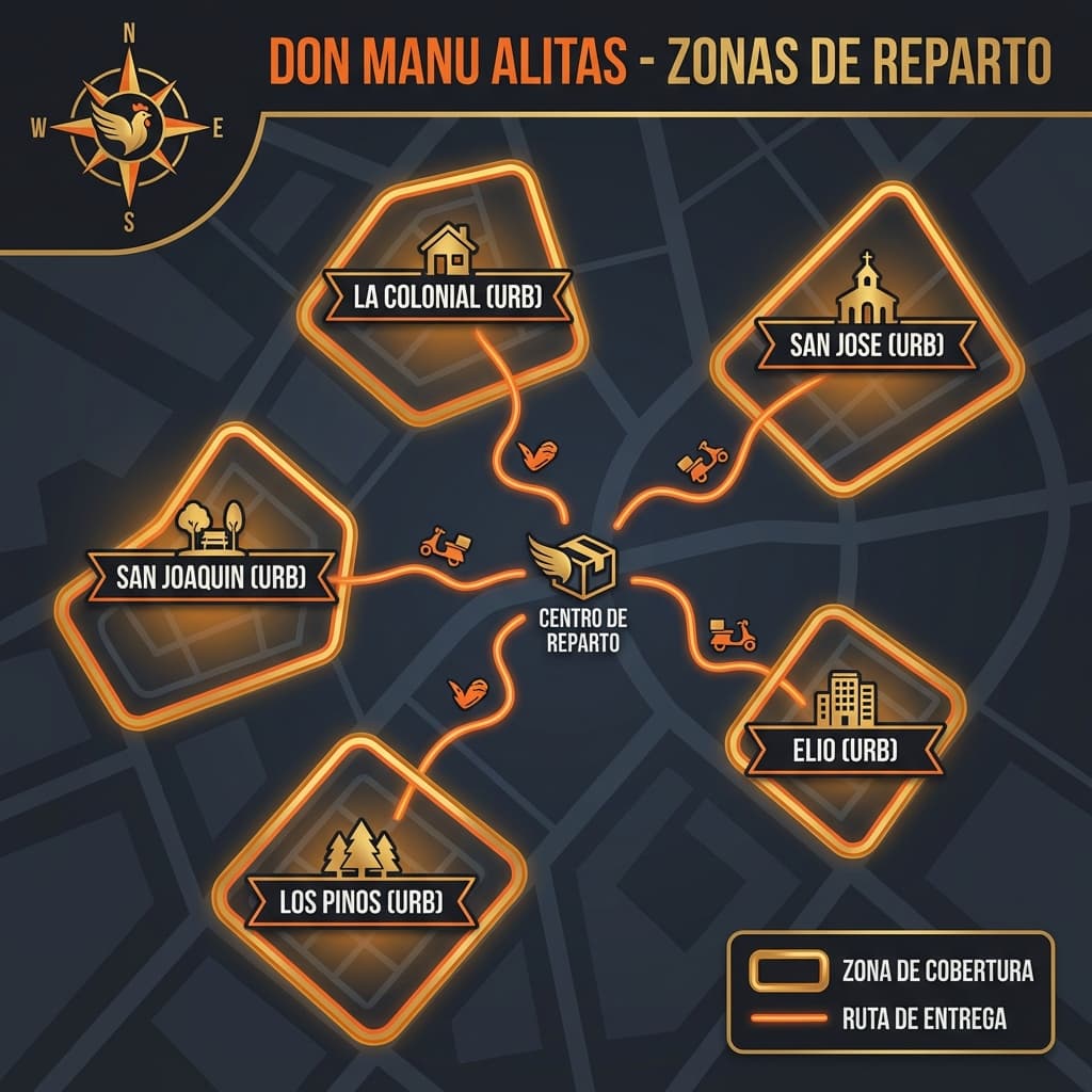 Mapa de Delivery Don Manu